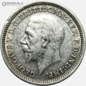 سکه 3 پنس نقره انگلیس 1935 (جرج پنجم)(AU)