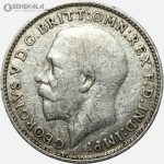 سکه 3 پنس نقره انگلیس 1925 (جرج پنجم)