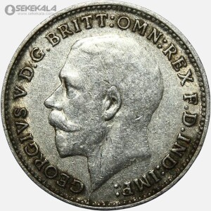 سکه 3 پنس نقره انگلیس 1920 (جرج پنجم)