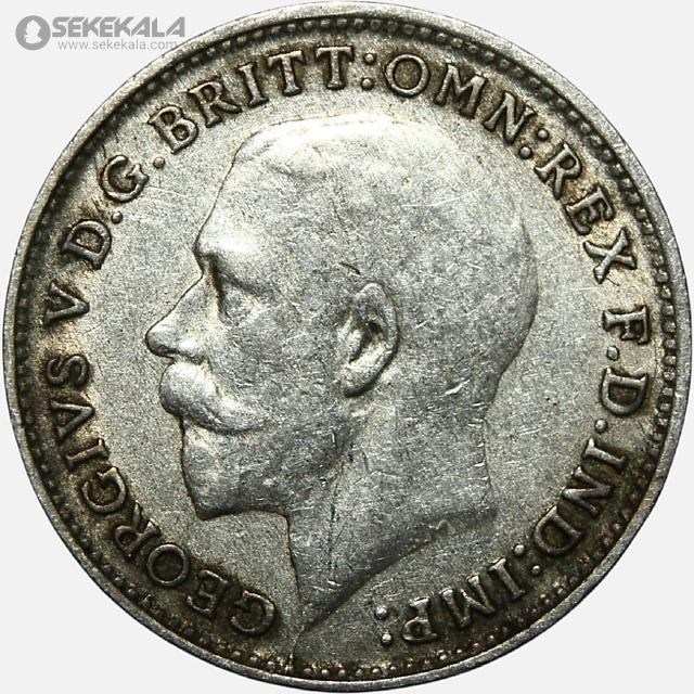 coin colletion store sekekala.comسکه خارجی 040704 (536) سکه 3 پنس نقره انگلیس 1920 (جرج پنجم)