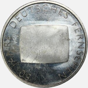 سکه 10 یورو نقره یادبودی آلمان 2002 (AU)(پنجاهمین سالگرد تلویزیون آلمان)