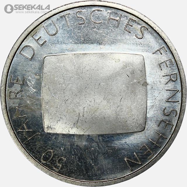 coin collection shop سکه خارجی www.sekekala.com040820 (101) سکه 10 یورو نقره یادبودی آلمان 2002 (AU)(پنجاهمین سالگرد تلویزیون آلمان)