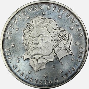 سکه 20 یورو نقره یادبودی آلمان 2020 (بتهوون)(UNC)