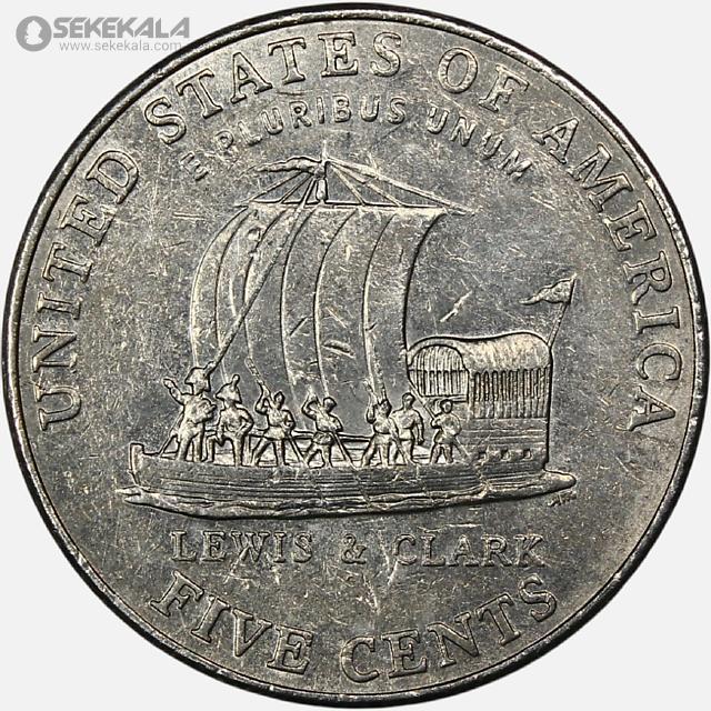 سکه 5 سنت یادبودی جفرسون آمریکا 2004