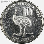 سکه 10 سنت کمیاب اریتره 1997 (AU)