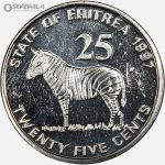 سکه 25 سنت کمیاب اریتره 1997 (AU)