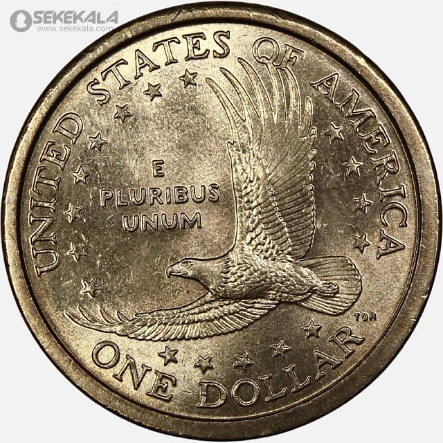coin collection shop سکه خارجی www.sekekala.com040820 (48) سکه 1 دلار آمریکا 2003 P (ساکاگاوا)(UNC)(تاریخ کمیاب)