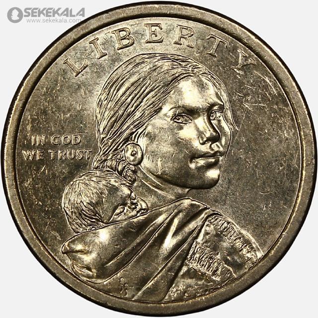 coin collection shop سکه خارجی www.sekekala.com040820 (60) سکه 1 دلار یادبودی آمریکا 2009 (Planting Crops)(+AU)