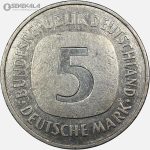 سکه 5 مارک آلمان 1975 J