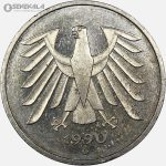 سکه 5 مارک آلمان 1990 G
