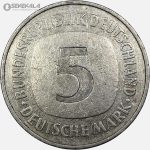 سکه 5 مارک آلمان 1976 J