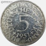 سکه 5 مارک نقره آلمان 1951