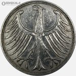 سکه 5 مارک نقره آلمان 1951