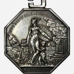 مدال نقره یادبود رسمی لویی هجدهم پاریس ، فرانسه 1818 (نایاب و بینظیر)