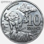 سکه 10 فرانک کاتانگا 2017 (بسیار کمیاب)(UNC)