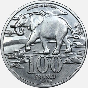 سکه 100 فرانک کاتانگا 2017 (بسیار کمیاب)(UNC)