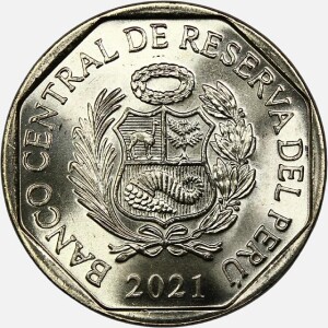 سکه 1 سول یادبودی پرو 2021 (UNC)