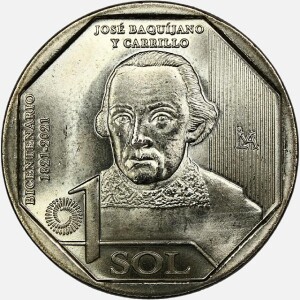 سکه 1 سول یادبودی پرو 2022 (UNC)