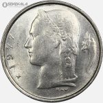 سکه 1 فرانک بلژیک 1977 (BELGIË)(UNC)