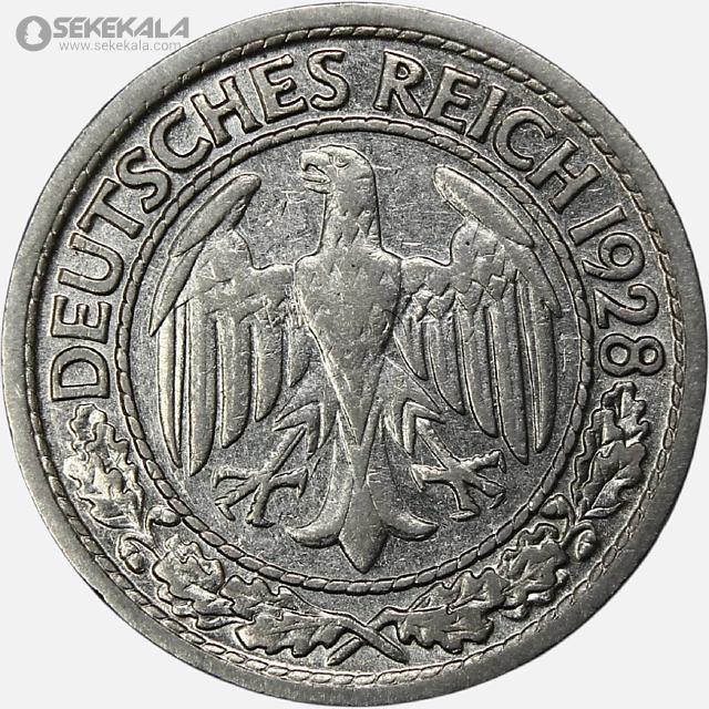 coin collection store www.sekekala.com فروشگاه سکه کالا سکه خارجی 040905 (344) سکه 50 رایش فنیگ آلمان 1928 G (بسیار کمیاب)