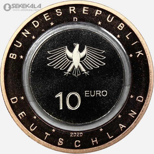 coin collection store www.sekekala.com فروشگاه سکه کالا سکه خارجی 040905 (368) سکه پروف سه آلیاژی 10 یورو یادبودی آلمان 2020 (داخل پک فابریک)(بسیار کمیاب)