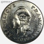 سکه 20 فرانک کالدونیا 2010 (مستعمرات فرانسه)(AU)