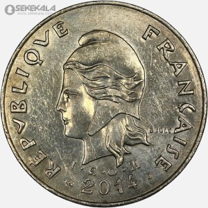 سکه 50 فرانک کالدونیا 2014 (مستعمرات فرانسه)(AU)