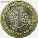 سکه دوفلزی 1 لیره ترکیه 2024 (AU)