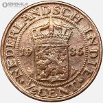 سکه ½ سنت کمیاب هند شرقی مستعمره هلند 1935