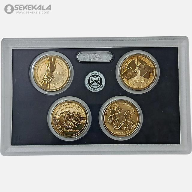 coin collection store سکه خارجی www.sekekala.com. 040808 (466) پروف ست سکه 1 دلاری نوآوری آمریکا 2023 (Reverse Proof)