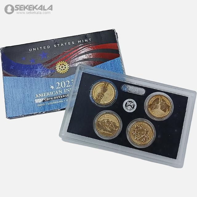 coin collection store سکه خارجی www.sekekala.com. 040808 (467) پروف ست سکه 1 دلاری نوآوری آمریکا 2023 (Reverse Proof)