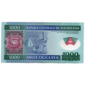 اسکناس 1000 اوگیا پلیمری موریتانی 2014 (UNC)