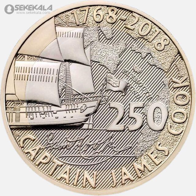 British commemorative coin, British pound, collectible proof pack www.sekekala.com 041005 (28) پک سکه 2 پوند پروف یادبودی انگلیس 2018 (پک فابریک Royal Mint)(نخستین سفر دریایی جیمز کوک)