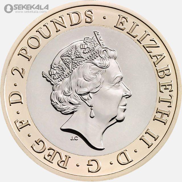 British commemorative coin, British pound, collectible proof pack www.sekekala.com 041005 (30) پک سکه 2 پوند پروف یادبودی انگلیس (پک فابریک Royal Mint)
