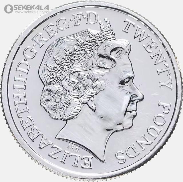 British commemorative coin, British pound, collectible proof pack www.sekekala.com 041005 (4) سکه 20 پوند نقره پروف انگلیس 2014 (صدمین سال شروع جنگ جهانی اول) داخل پک فابریک رویال مینت (PF)