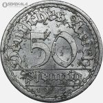 سکه 50 فنیک آلمان 1922 A (جمهوری وایمار)(AU)