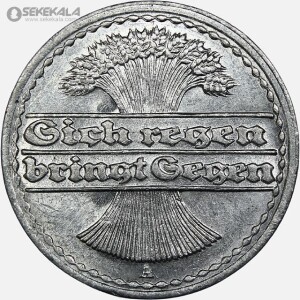 سکه 50 فنیک آلمان 1922 A (جمهوری وایمار)(UNC)