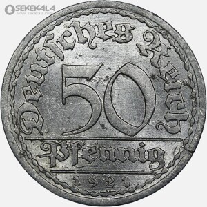 سکه 50 فنیک آلمان 1921 A (جمهوری وایمار)(AU)