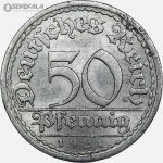 سکه 50 فنیک آلمان 1921 A (جمهوری وایمار)(AU)