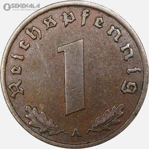 سکه 1 رایش فنیگ آلمان نازی 1937 A