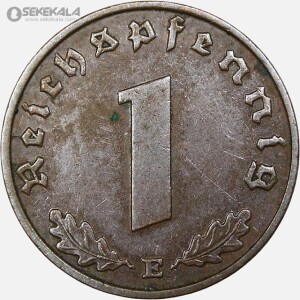 سکه 1 رایش فنیگ آلمان نازی 1937 E