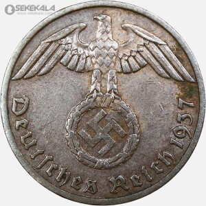 سکه 1 رایش فنیگ آلمان نازی 1937 F