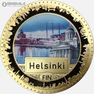 مدال رنگی یادبود هلسینکی پایتخت فنلاند 2020 (پروف + کپسول)