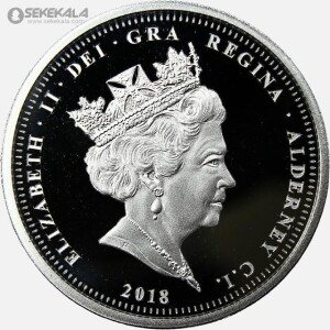 سکه پروف ملکه الیزابت 2018 ( آلدرنی)