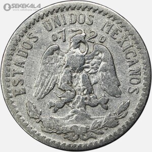 سکه 20 سنتاوو نقره مکزیک 1921