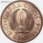 سکه 1 سنت کمیاب سیرالئون 1964 (UNC)