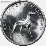 سکه 20 شیلینگ کمیاب سومالی لند 2002 (UNC)