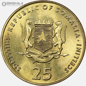 سکه 25 شیلینگ کمیاب سومالی 2001 (UNC)