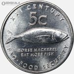 سکه 5 سنت کمیاب نامیبیا 2000 (FAO)(UNC)