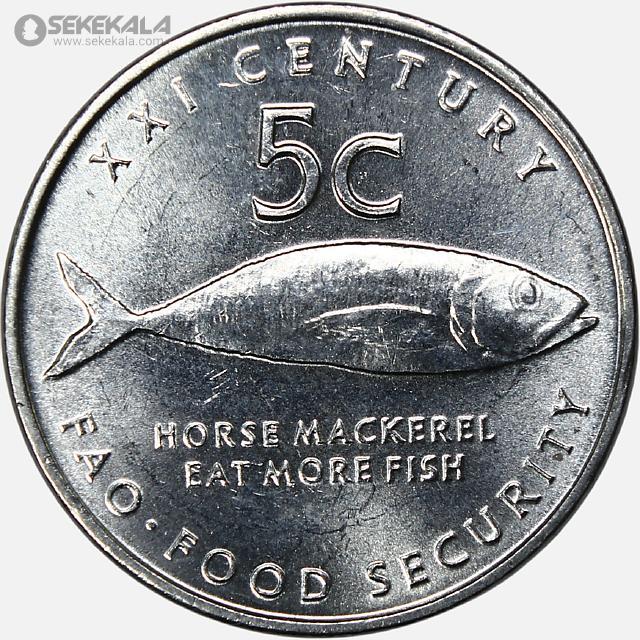 COIN Collection store www.sekekala.com 040926 (88) سکه 5 سنت کمیاب نامیبیا 2000 (FAO)(UNC)